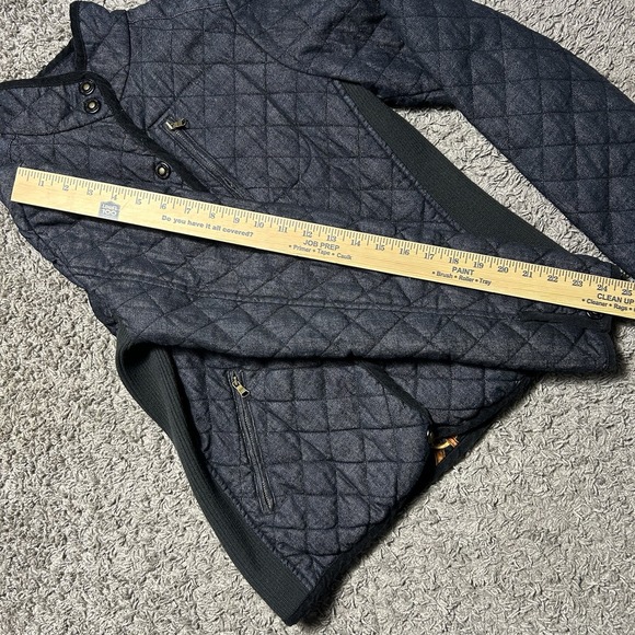 Women's M Lauren‎ Ralph Lauren Denim Quilted Jacket Snap Button - Picture 5 of 10